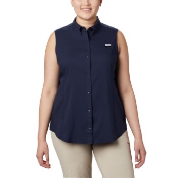 Dámské Košile Columbia PFG Tamiami Sleeveless Plus Size Tmavě Blankyt TYKVHI043